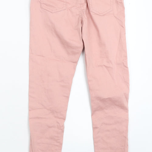 Denim & Co. Girls Pink  Denim Skinny Jeans Size 11-12 Years - Distressed