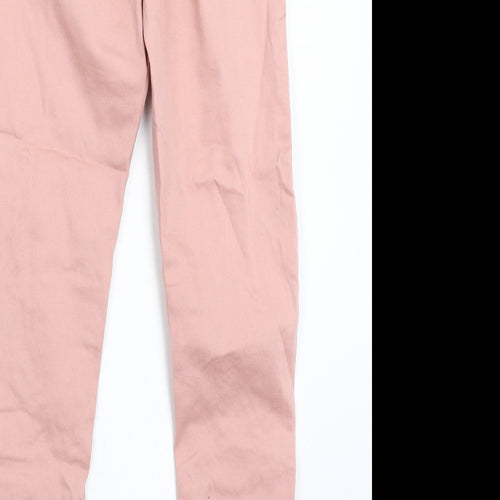 Denim & Co. Girls Pink  Denim Skinny Jeans Size 11-12 Years - Distressed
