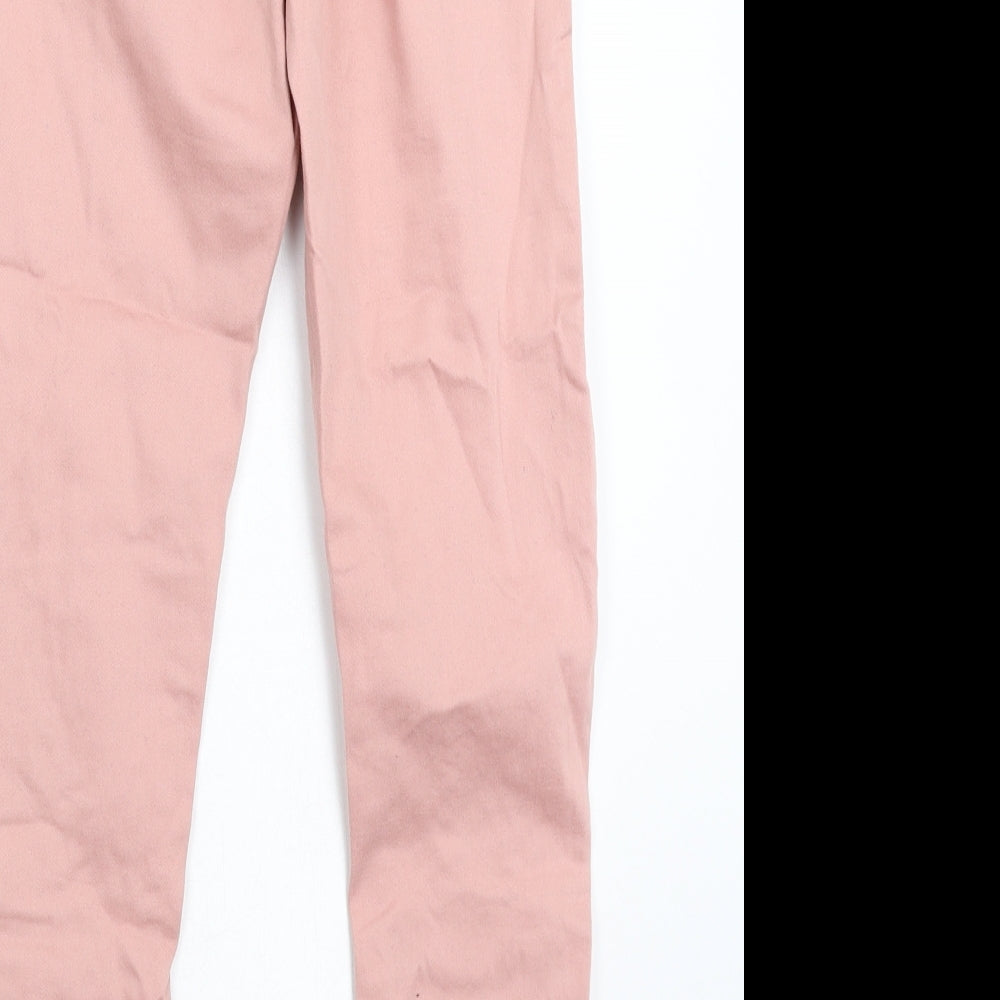 Denim & Co. Girls Pink  Denim Skinny Jeans Size 11-12 Years - Distressed