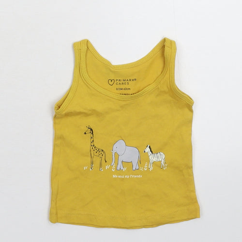 Primark Baby Yellow   Basic Tank Size 0-3 Months