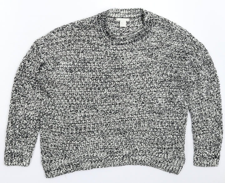 H&M Womens Grey  Knit Pullover Jumper Size M