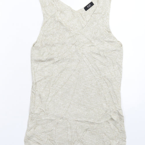 H&M Womens Beige  Knit Pullover Jumper Size 14