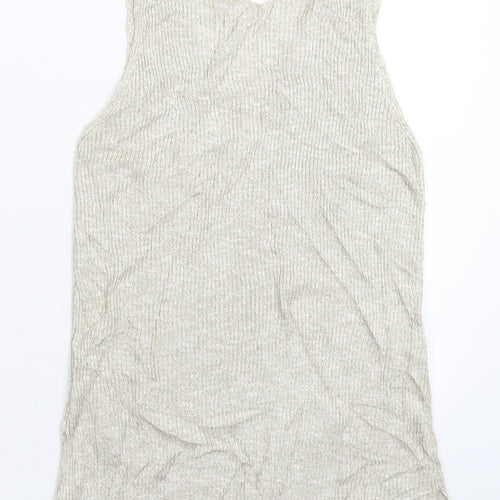 H&M Womens Beige  Knit Pullover Jumper Size 14