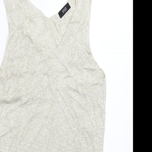 H&M Womens Beige  Knit Pullover Jumper Size 14