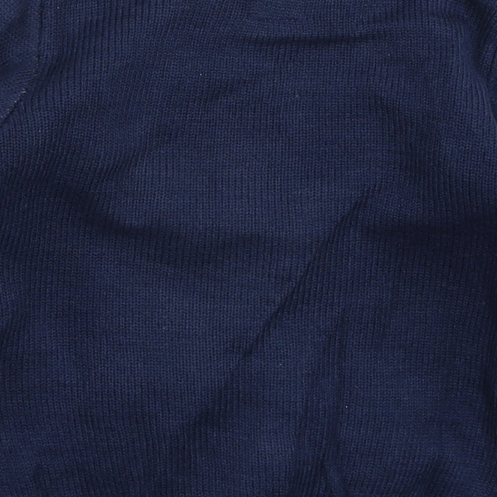 George Boys Blue  Knit Pullover Jumper Size 4-5 Years  - Christmas