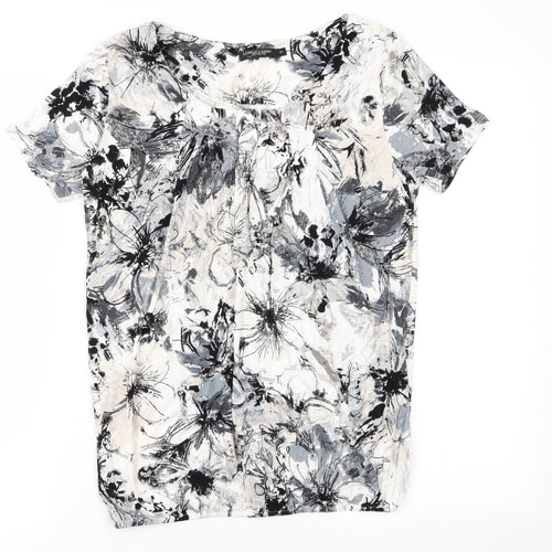 Lungo L'arno Womens Multicoloured Floral  Basic T-Shirt Size S