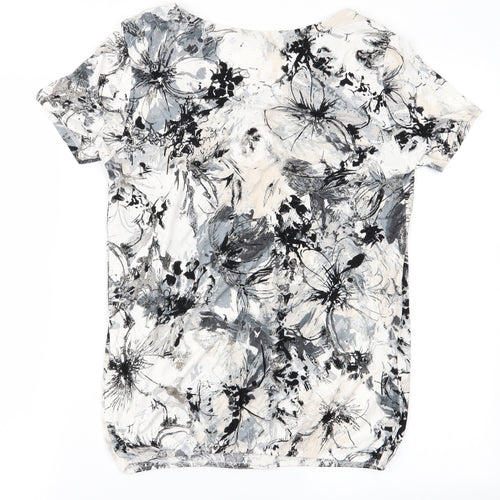 Lungo L'arno Womens Multicoloured Floral  Basic T-Shirt Size S