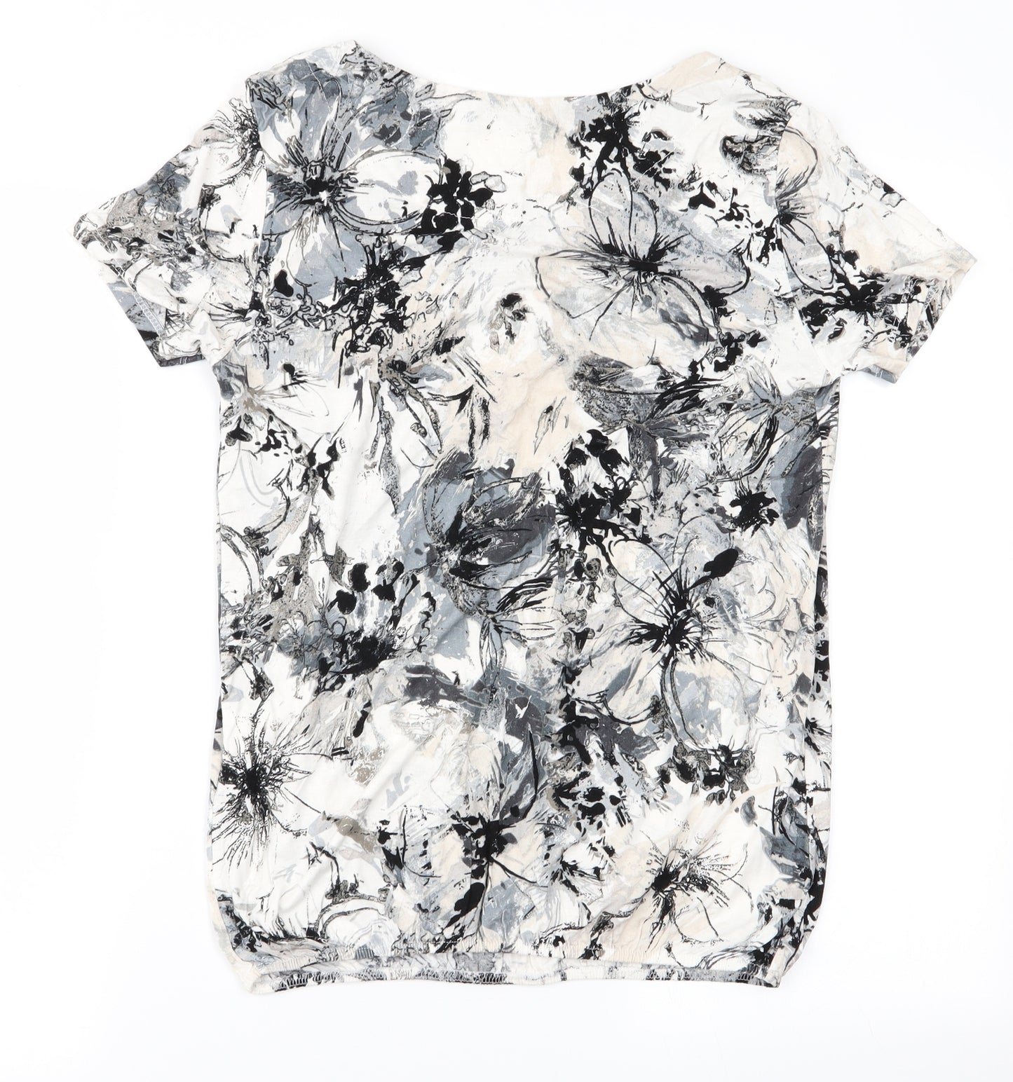 Lungo L'arno Womens Multicoloured Floral  Basic T-Shirt Size S