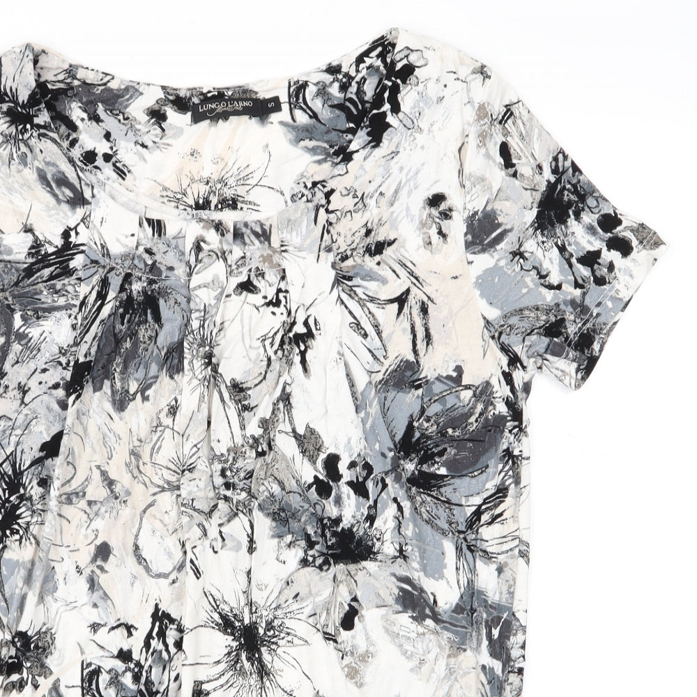 Lungo L'arno Womens Multicoloured Floral  Basic T-Shirt Size S
