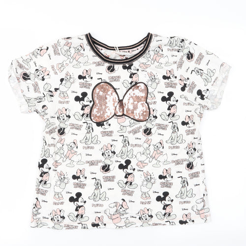 Primark Womens Multicoloured Animal Print  Top Pyjama Top Size 10
