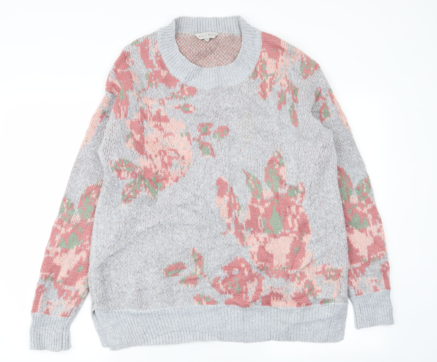 Nutmeg Womens Multicoloured Geometric  Pullover Jumper Size 14