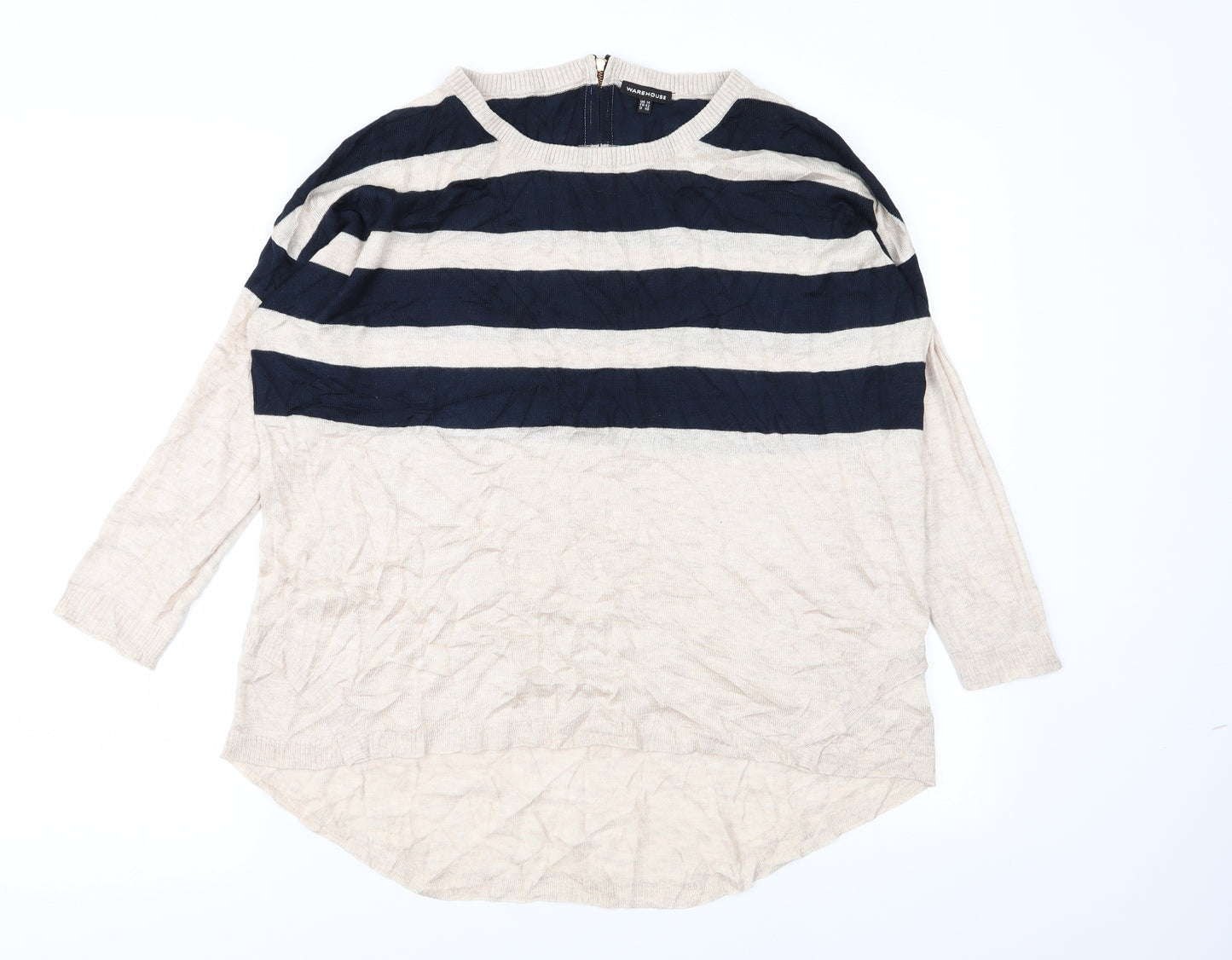 Warehouse Womens Multicoloured Striped  Pullover Jumper Size 14