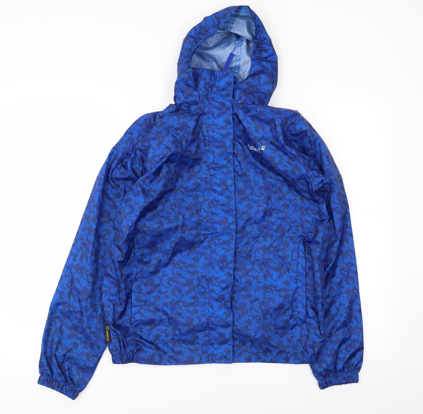 Gelert Boys Blue Geometric  Rain Coat Coat Size 13 Years