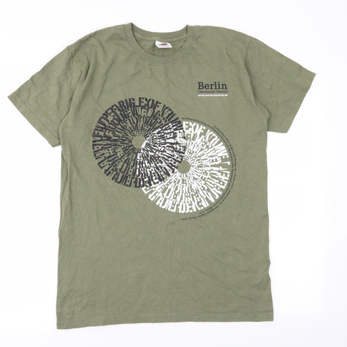 Fruit of the Loom Mens Green    T-Shirt Size S