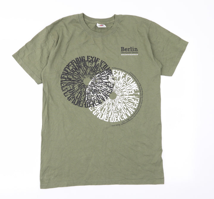 Fruit of the Loom Mens Green T-Shirt Size S