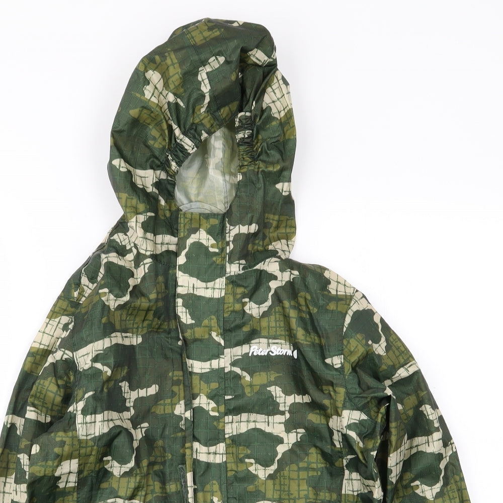 Peter Storm Boys Multicoloured Camouflage  Rain Coat Coat Size 9-10 Years