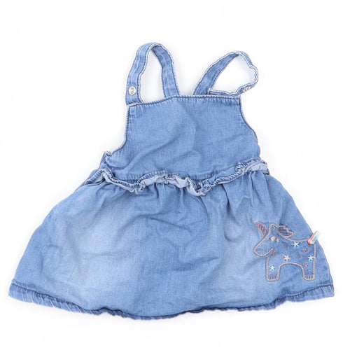 F&F Girls Blue   Fit & Flare  Size 3-6 Months