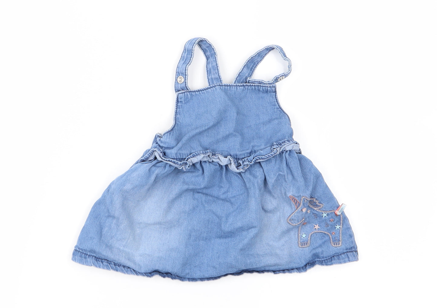 F&F Girls Blue   Fit & Flare  Size 3-6 Months
