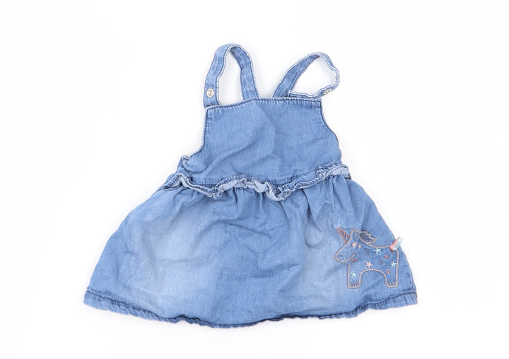 F&F Girls Blue   Fit & Flare  Size 3-6 Months