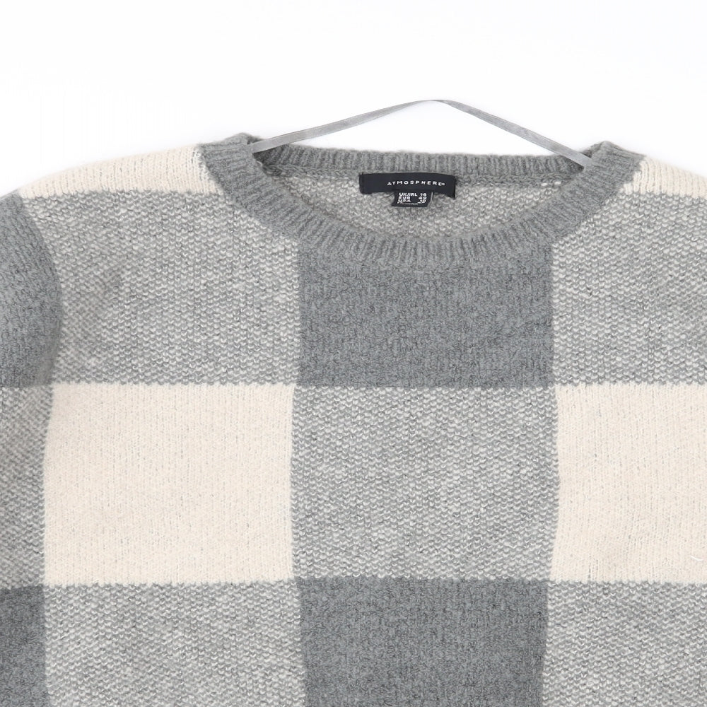 Primark Womens Multicoloured Check  Pullover Jumper Size 14