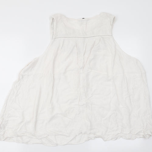 Asda George Womens White Floral  Basic Tank Size 22