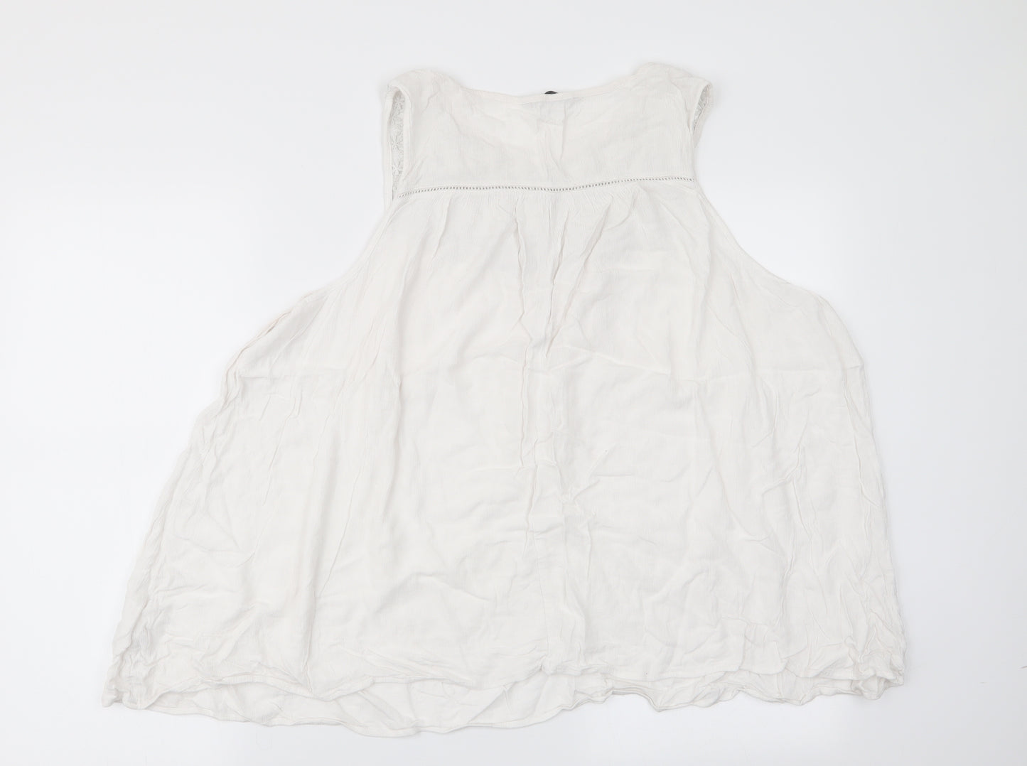 Asda George Womens White Floral  Basic Tank Size 22
