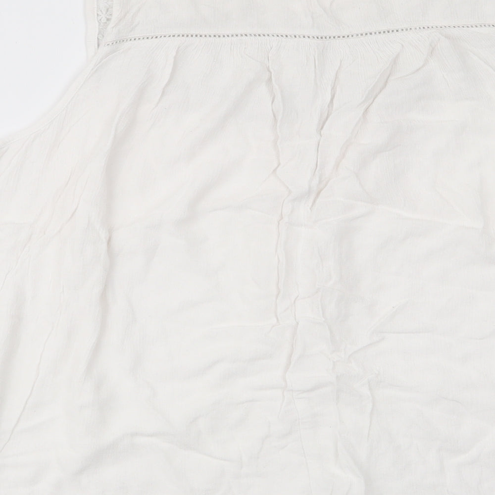 Asda George Womens White Floral  Basic Tank Size 22