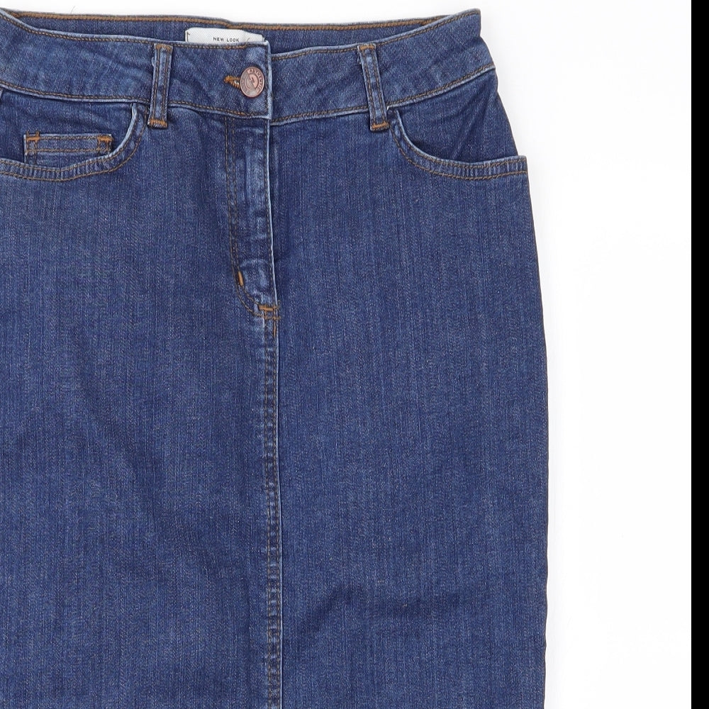 New Look Womens Blue   A-Line Skirt Size 8