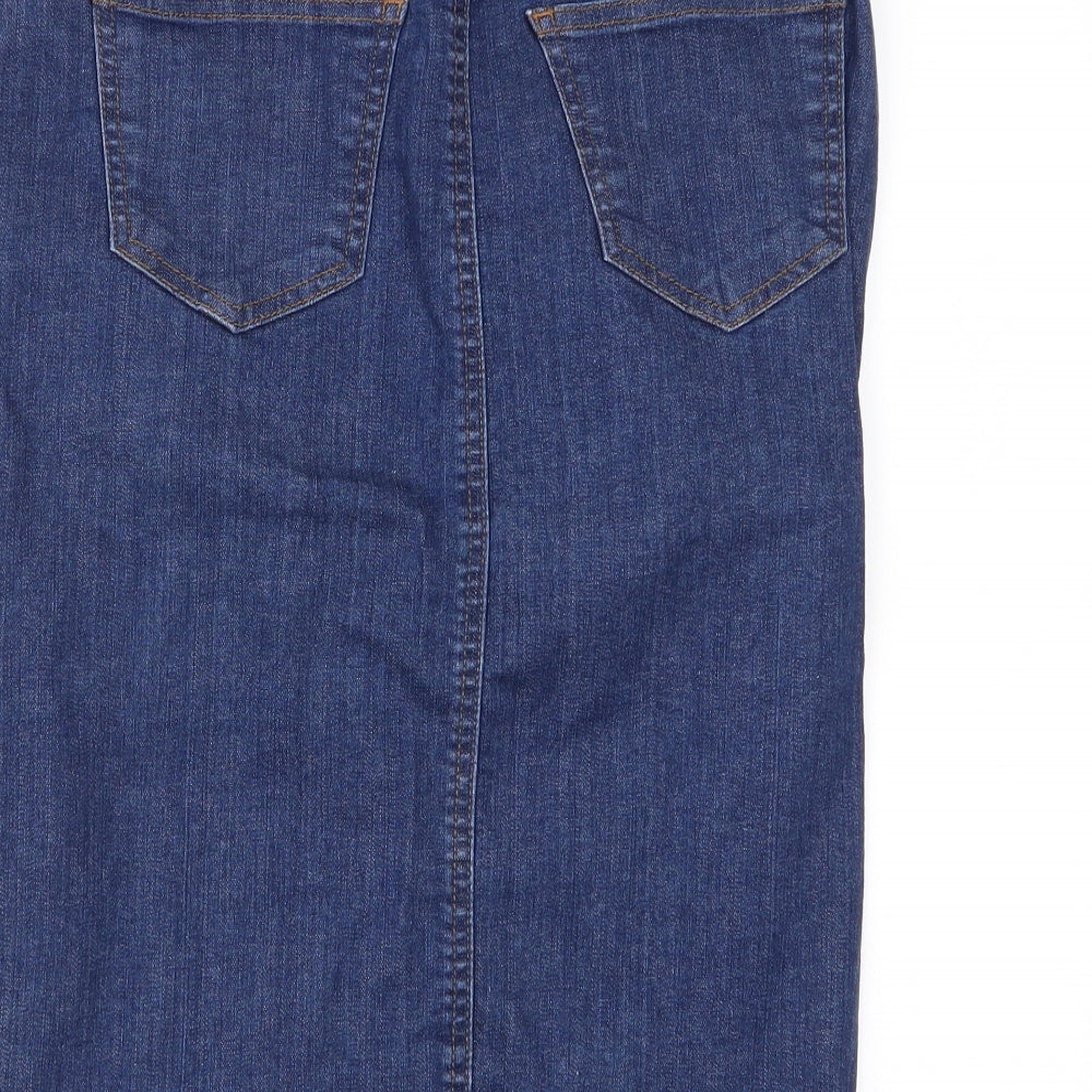 New Look Womens Blue   A-Line Skirt Size 8
