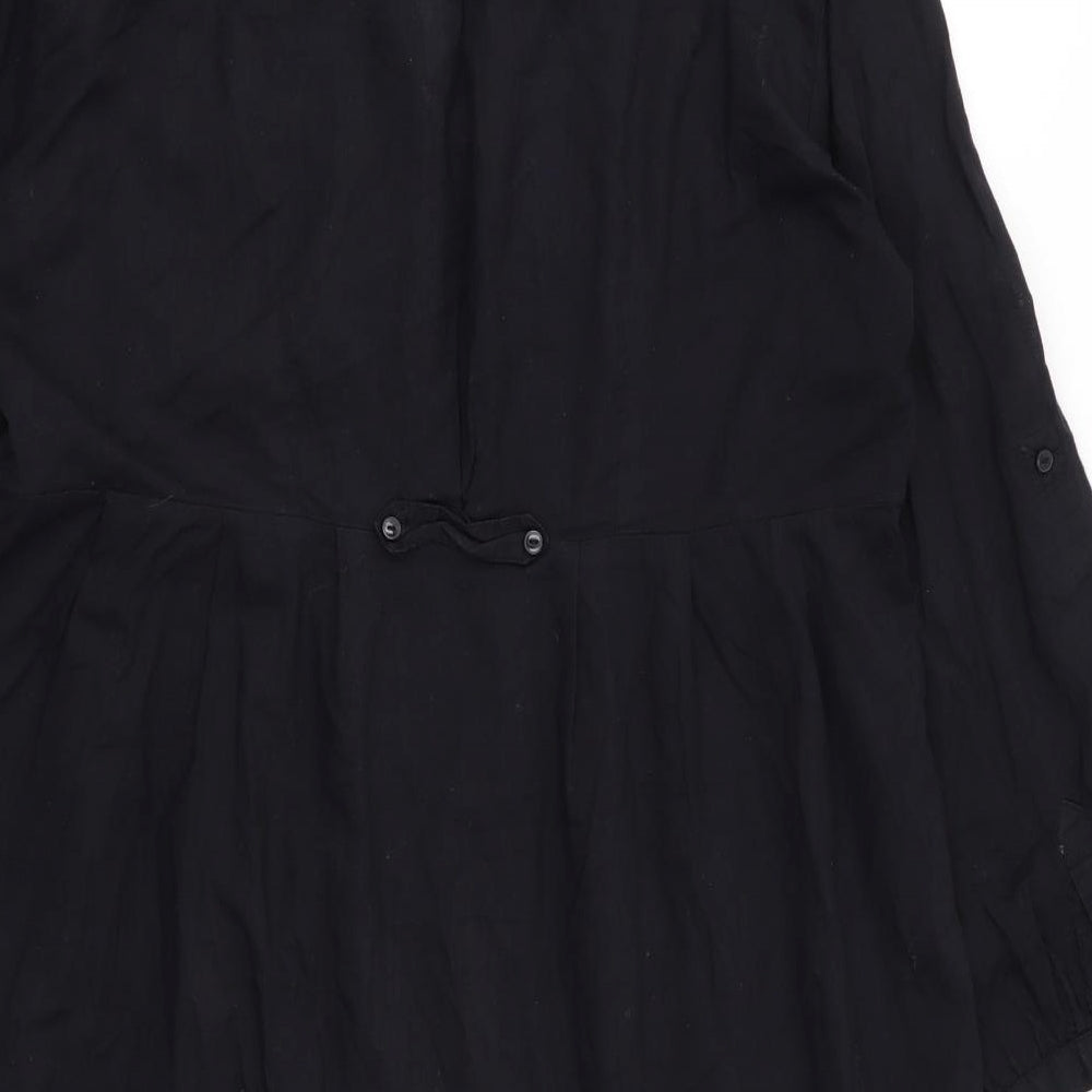 H&M` Womens Black   Shirt Dress  Size 14