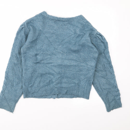 TU Girls Blue   Cardigan Jumper Size 10 Years