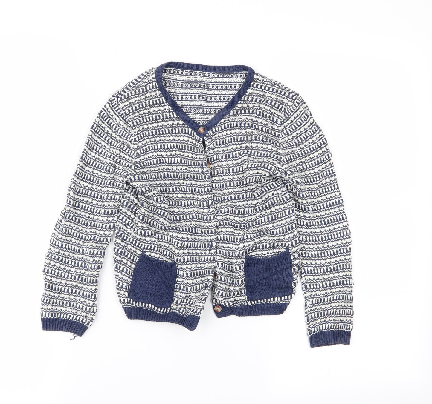 Matalan Girls Multicoloured Geometric  Cardigan Jumper Size 4-5 Years