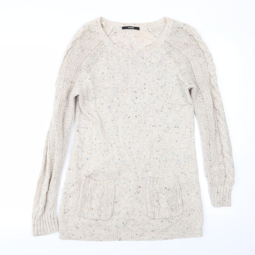 Asda George Womens Beige   Jumper Dress  Size 8