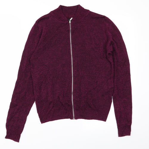 Primark Womens Purple   Full Zip Jumper Size 10