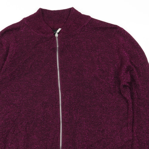 Primark Womens Purple   Full Zip Jumper Size 10