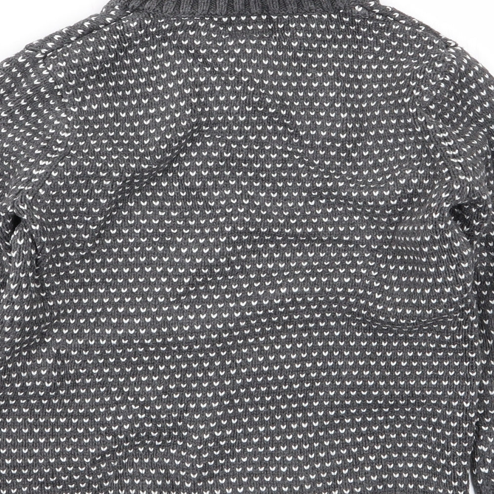 Gap Boys Grey Polka Dot  Pullover Jumper Size 5 Years