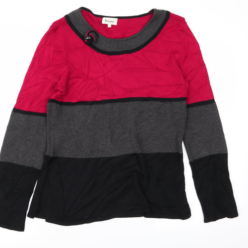 Anonymous Womens Multicoloured Striped  Pullover Jumper Size S