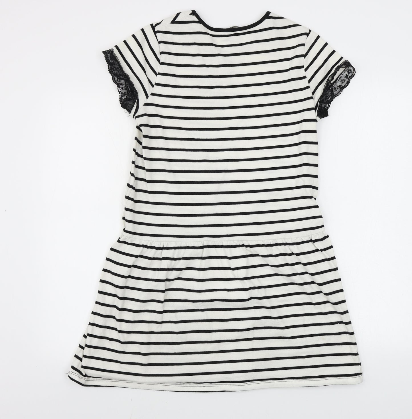 George  Girls White Striped  A-Line  Size 13-14 Years