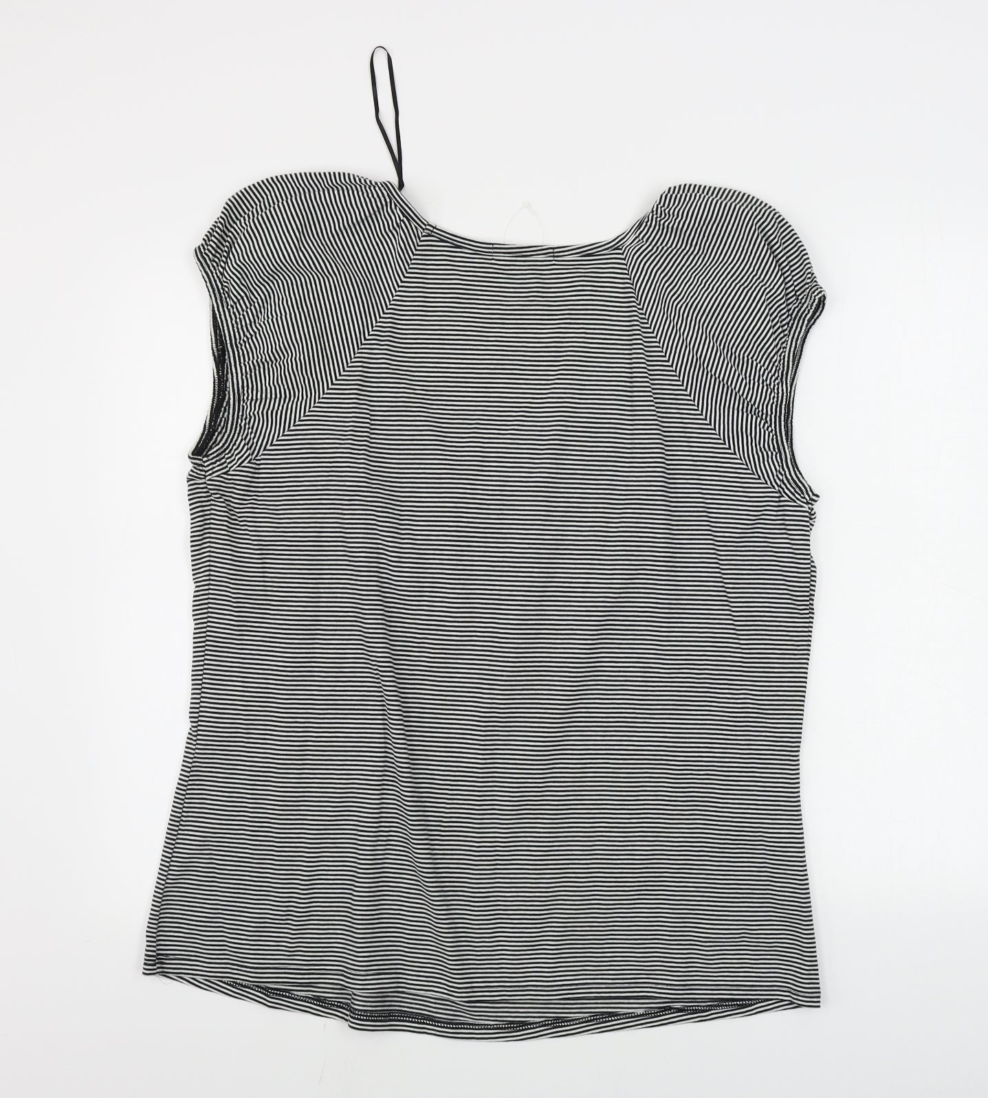 George  Womens Grey Striped  Basic T-Shirt Size 22