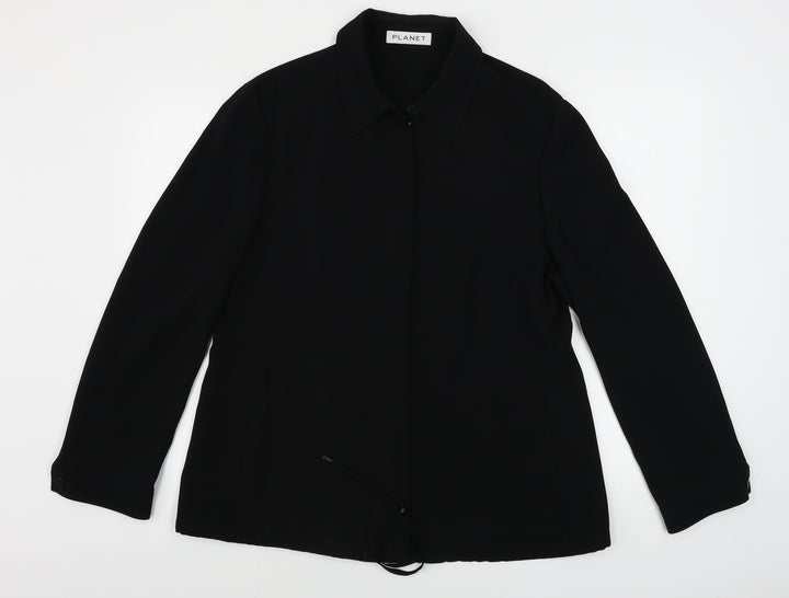 planet  Womens Black   Jacket Coat Size 14