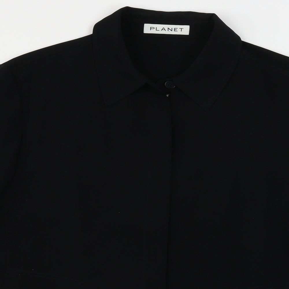 planet  Womens Black   Jacket Coat Size 14