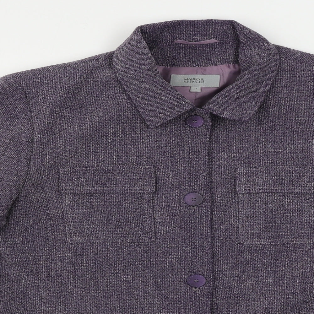 Marks and Spencer  Womens Purple   Jacket Blazer Size 14