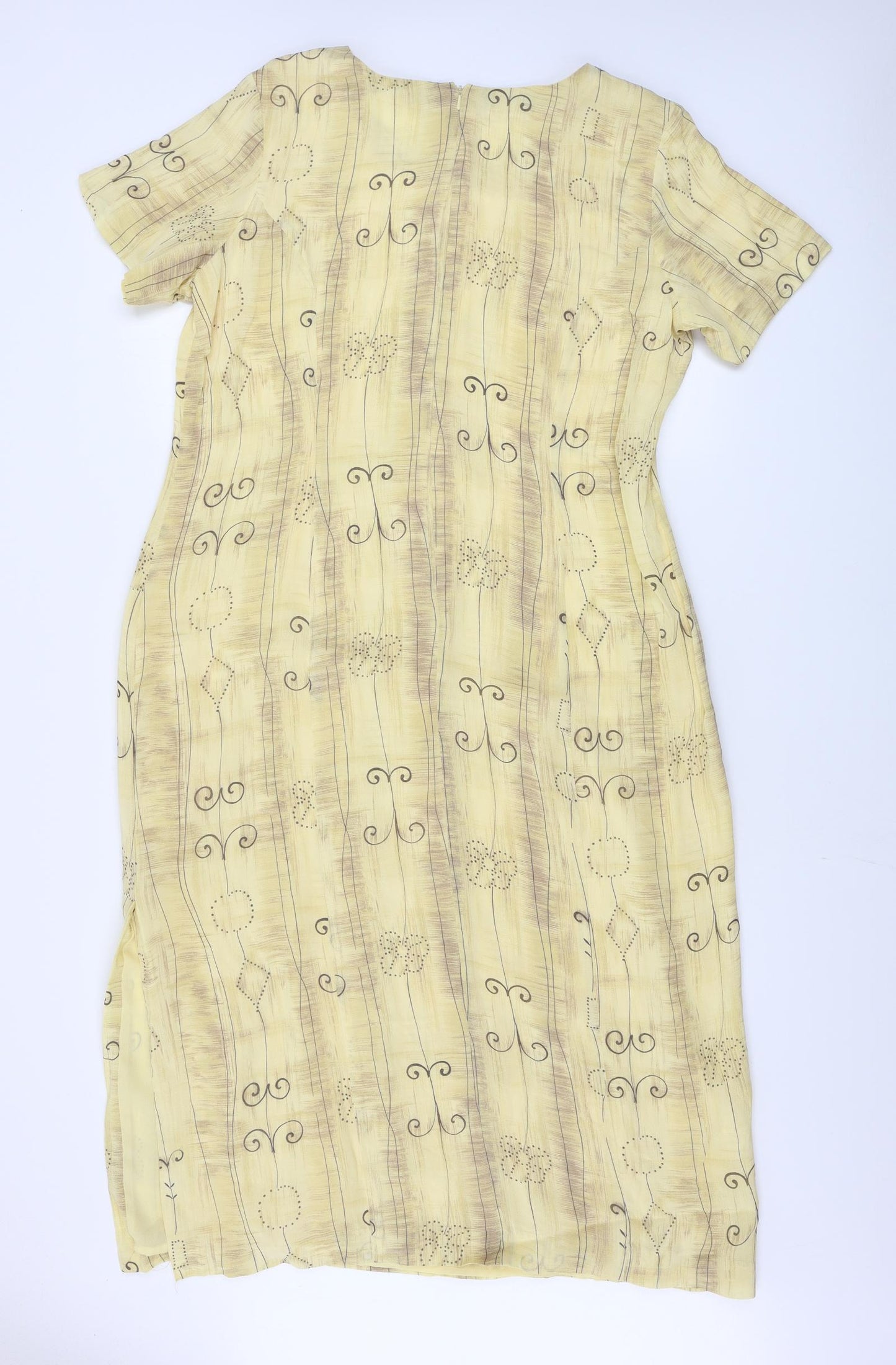 La Boutique  Womens Beige Geometric  A-Line  Size 20