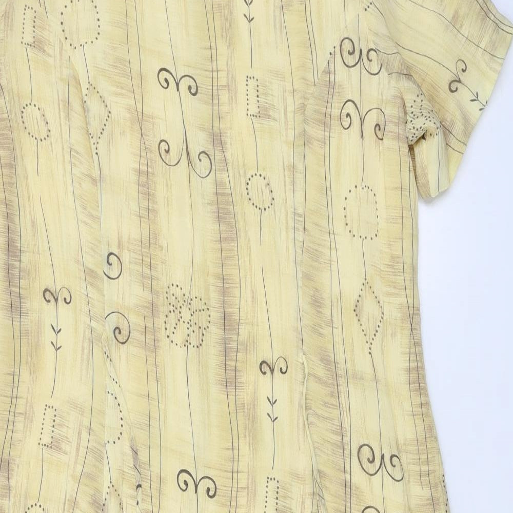 La Boutique  Womens Beige Geometric  A-Line  Size 20