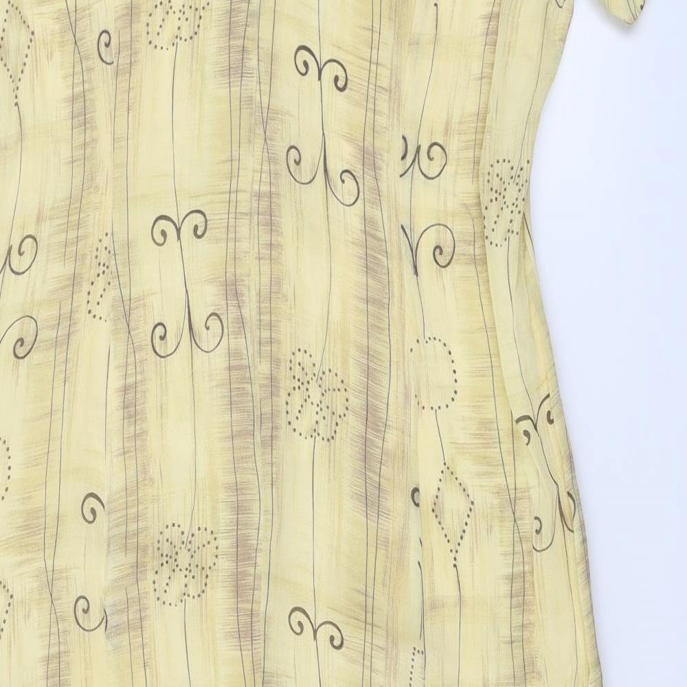 La Boutique  Womens Beige Geometric  A-Line  Size 20