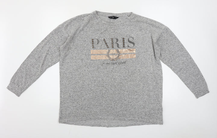 F&F Womens Grey Pullover Jumper Size 16