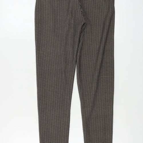 elisa Womens Brown Check  Trousers  Size M L26 in