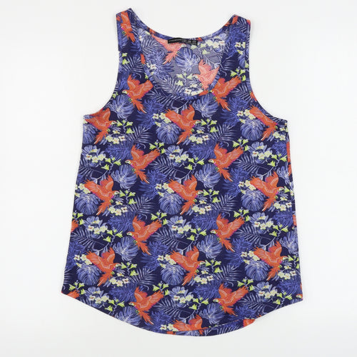 Atmosphere  Womens Blue Floral  Basic Tank Size 8