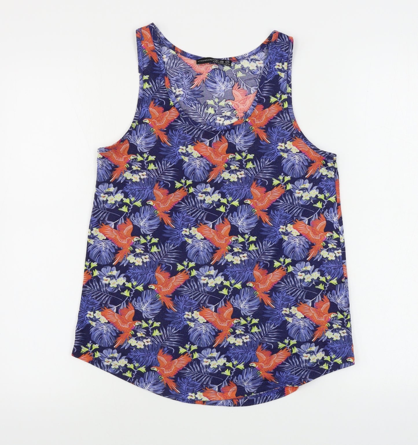 Atmosphere  Womens Blue Floral  Basic Tank Size 8