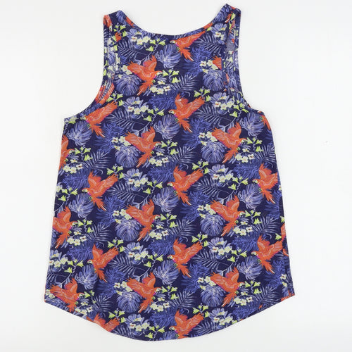 Atmosphere  Womens Blue Floral  Basic Tank Size 8
